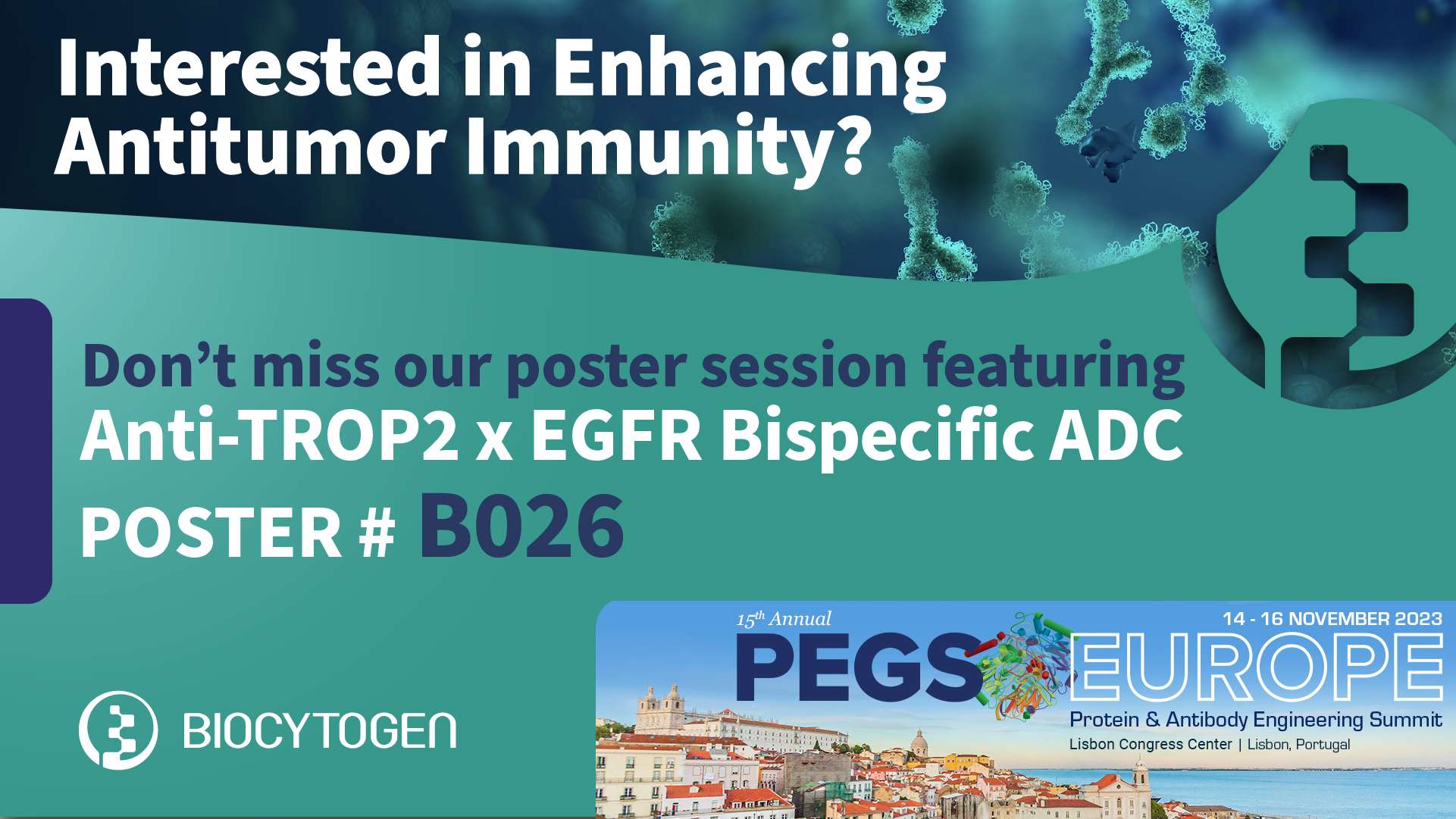 Check out our poster at 15th Annual PEGS Europe: Nov 14-16
