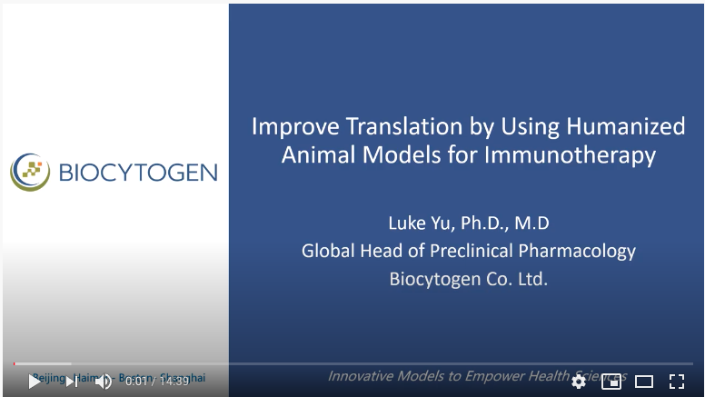 IO Summit Boston: Improve Translation of Humanized Animal Models for Immunotherapy