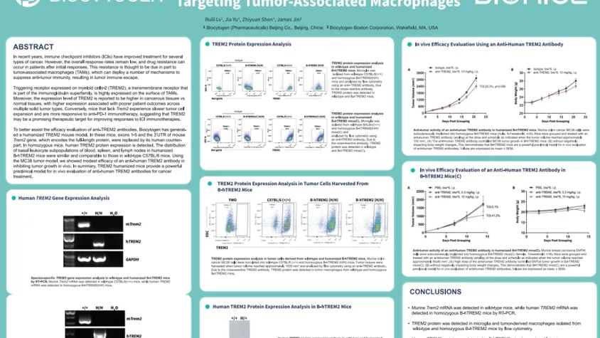 AACR 2023: Generation of Humanized TREM2 Mice for Preclinical Evaluation of Therapeutics Targeting Tumor-Associated Macrophages
