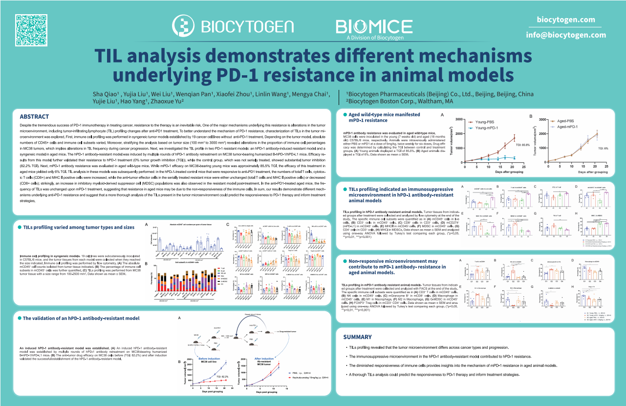 AACR 2024: TIL analysis demonstrates different mechanisms underlying PD-1 resistance in animal models