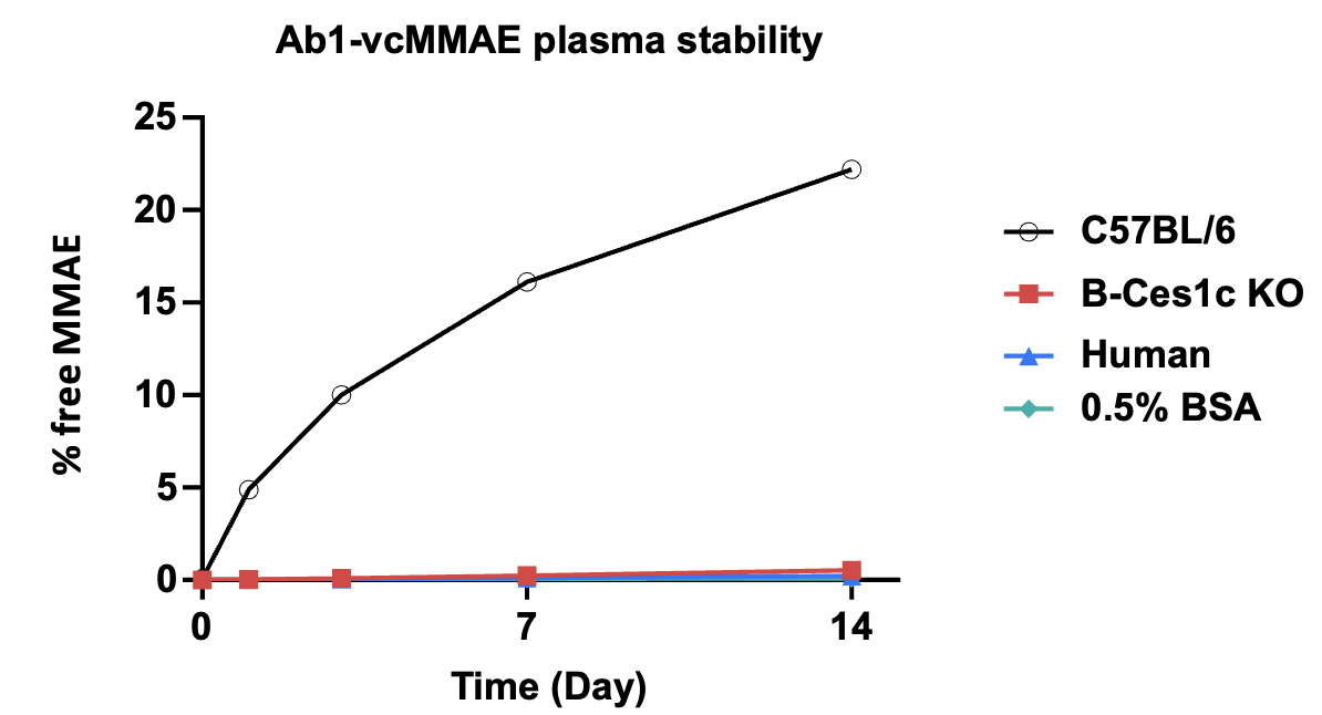 ADC plasma stability in B-Ces1c KO mice 
