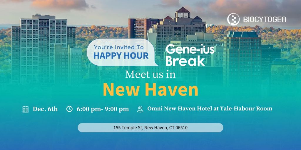 Join BIOCYTOGEN at Gene-ius Break New Haven CT