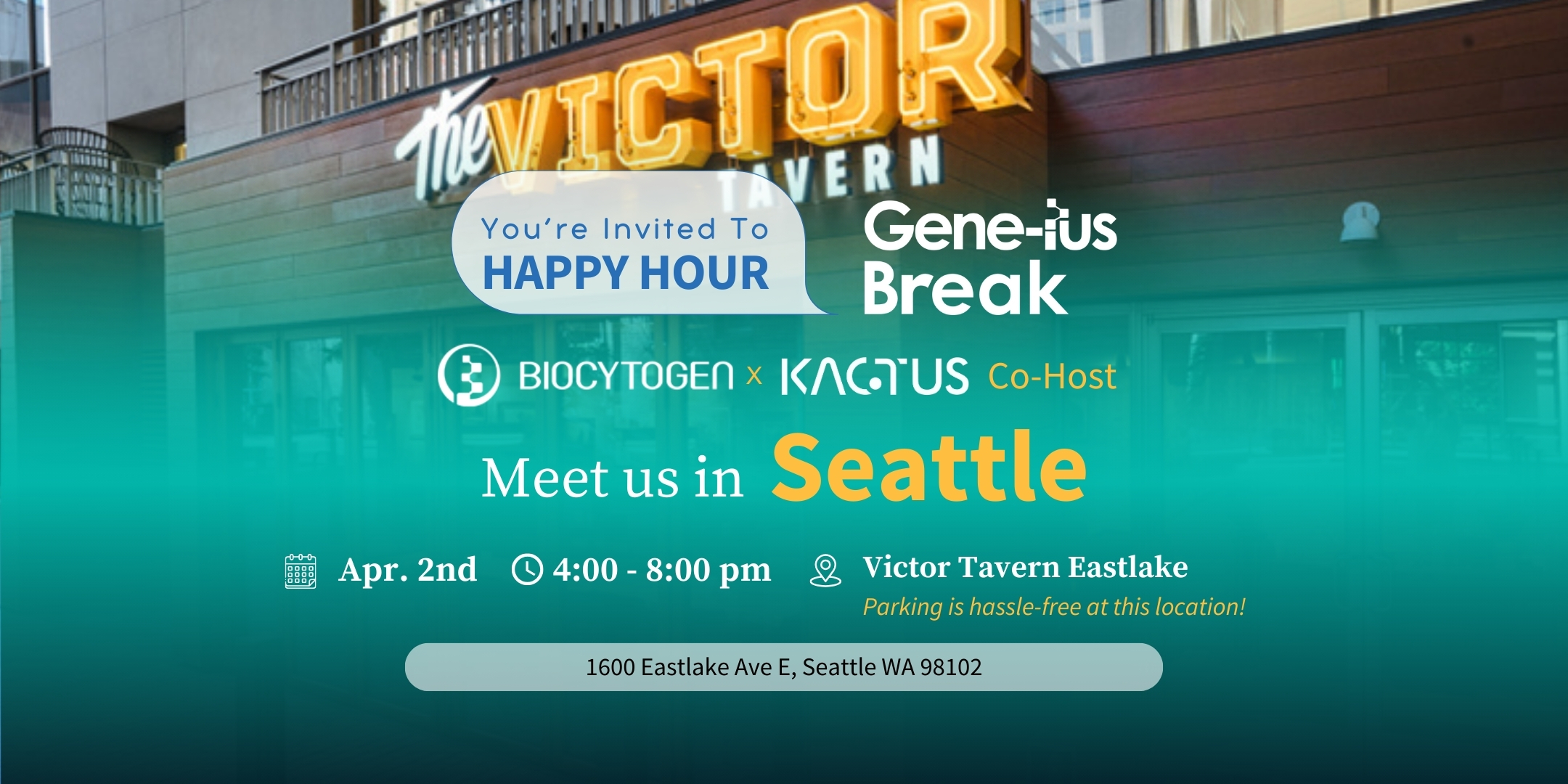 Join BIOCYTOGEN at Gene-ius Break Seattle