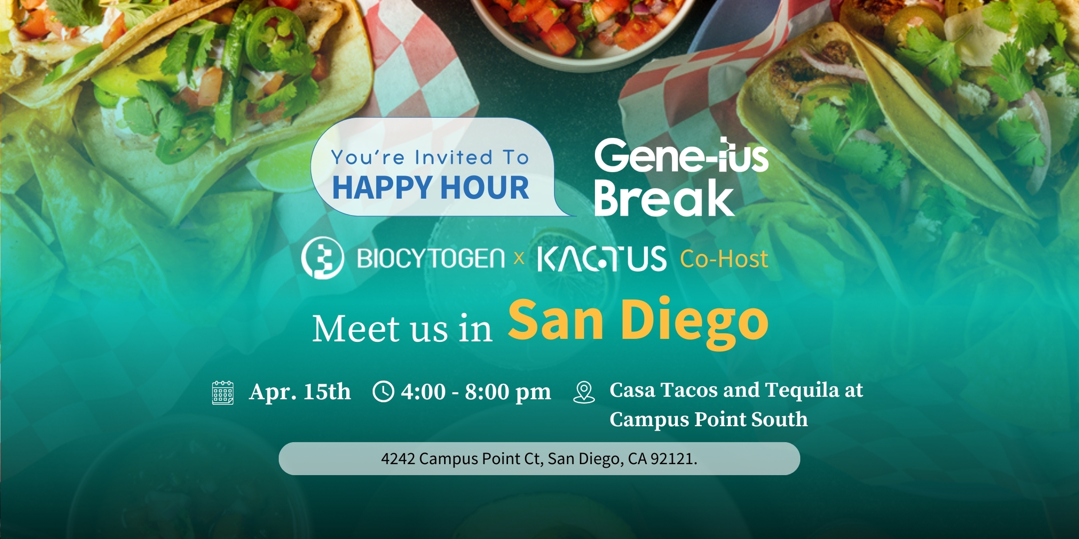 Join BIOCYTOGEN at Gene-ius Break San Diego
