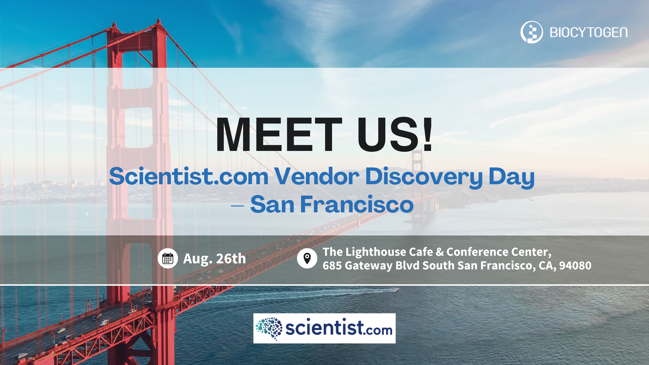 Join BIOCYTOGEN at Scientist.com Vendor Discovery Day &ndash; San Francisco