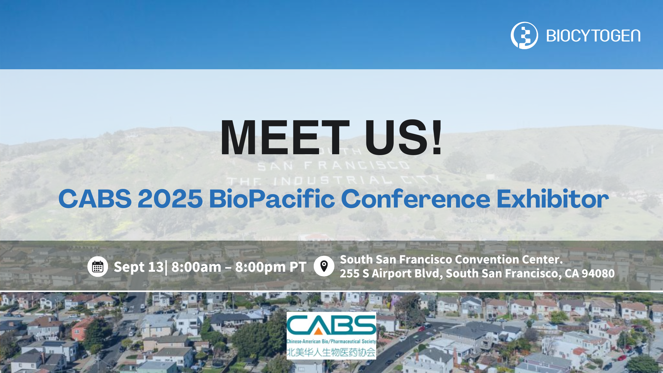 Join BIOCYTOGEN at CABS 2025 BioPacific Conference Exhibitor