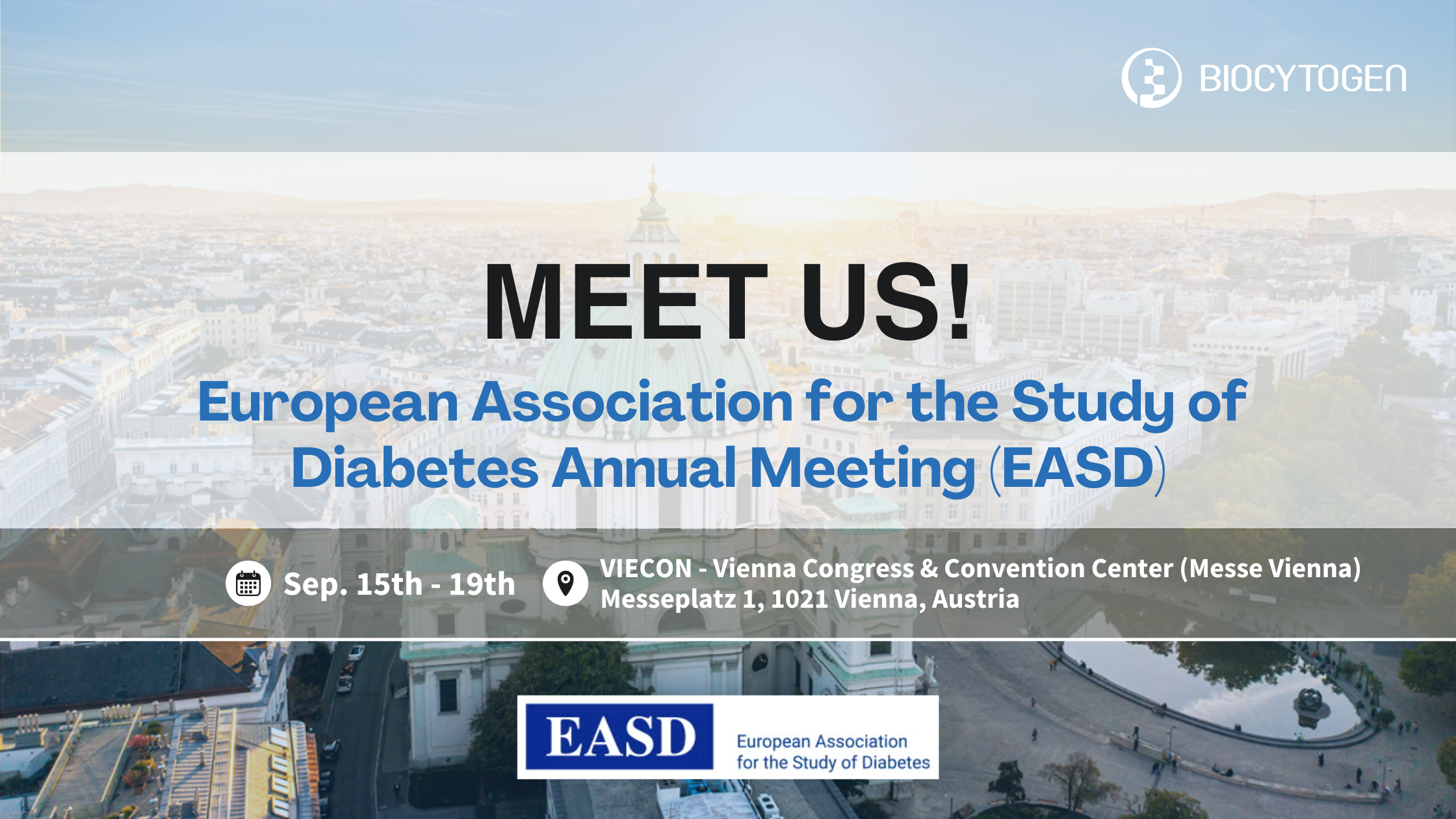 Join BIOCYTOGEN at the 61st (EASD) European Association for the Study of Diabetes Annual Meeting