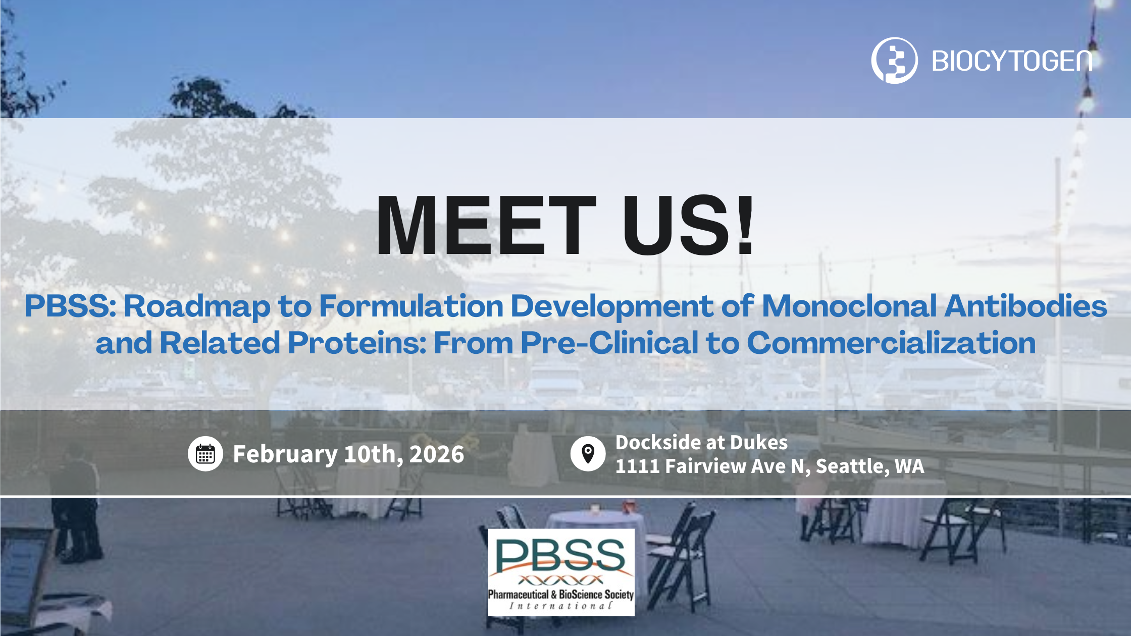 Join BIOCYTOGEN at PBSS: Roadmap to Formulation Development of Monoclonal Antibodies and Related Proteins: From Pre-Clinical to Commercialization