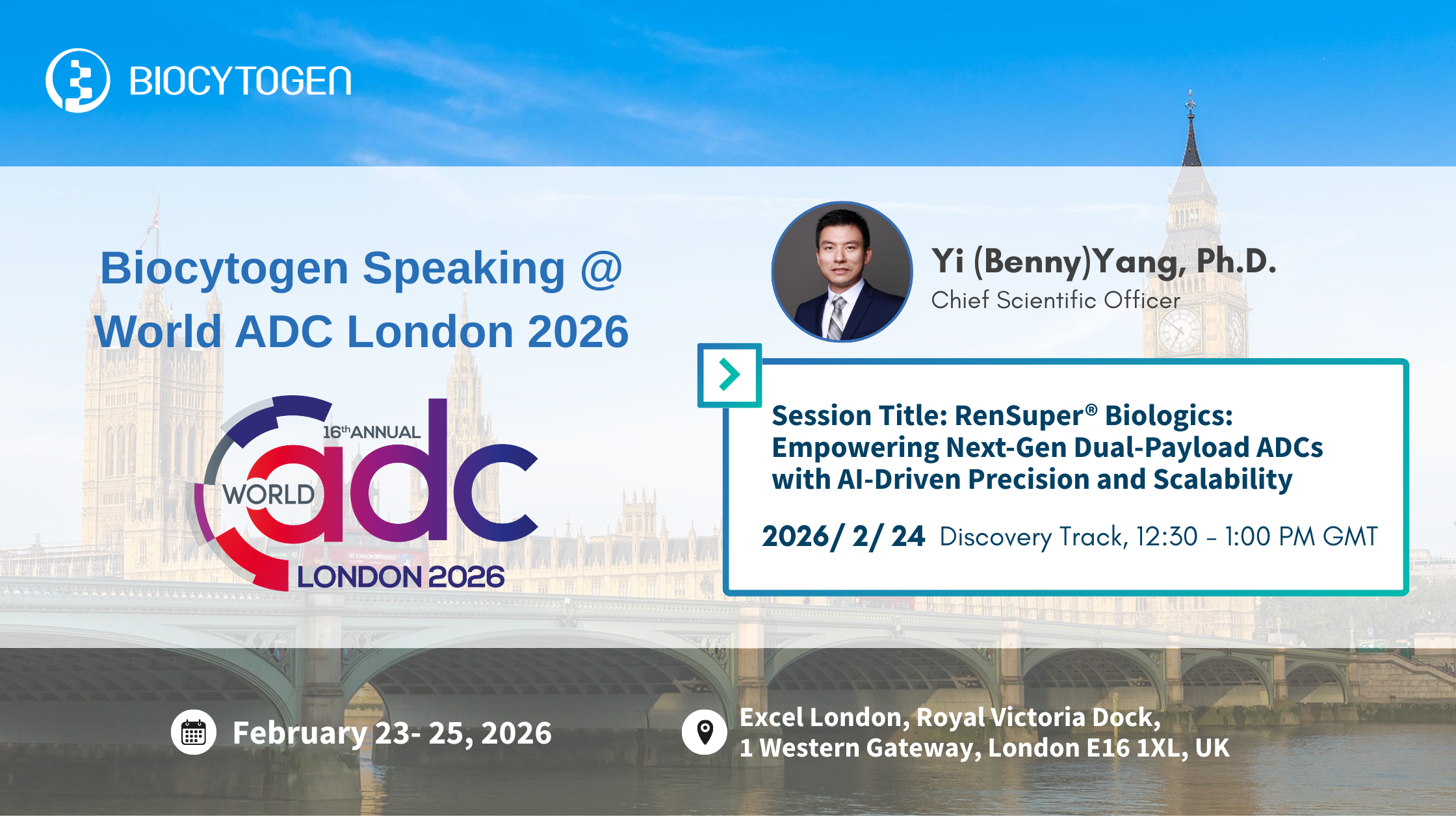 Join BIOCYTOGEN at World ADC London