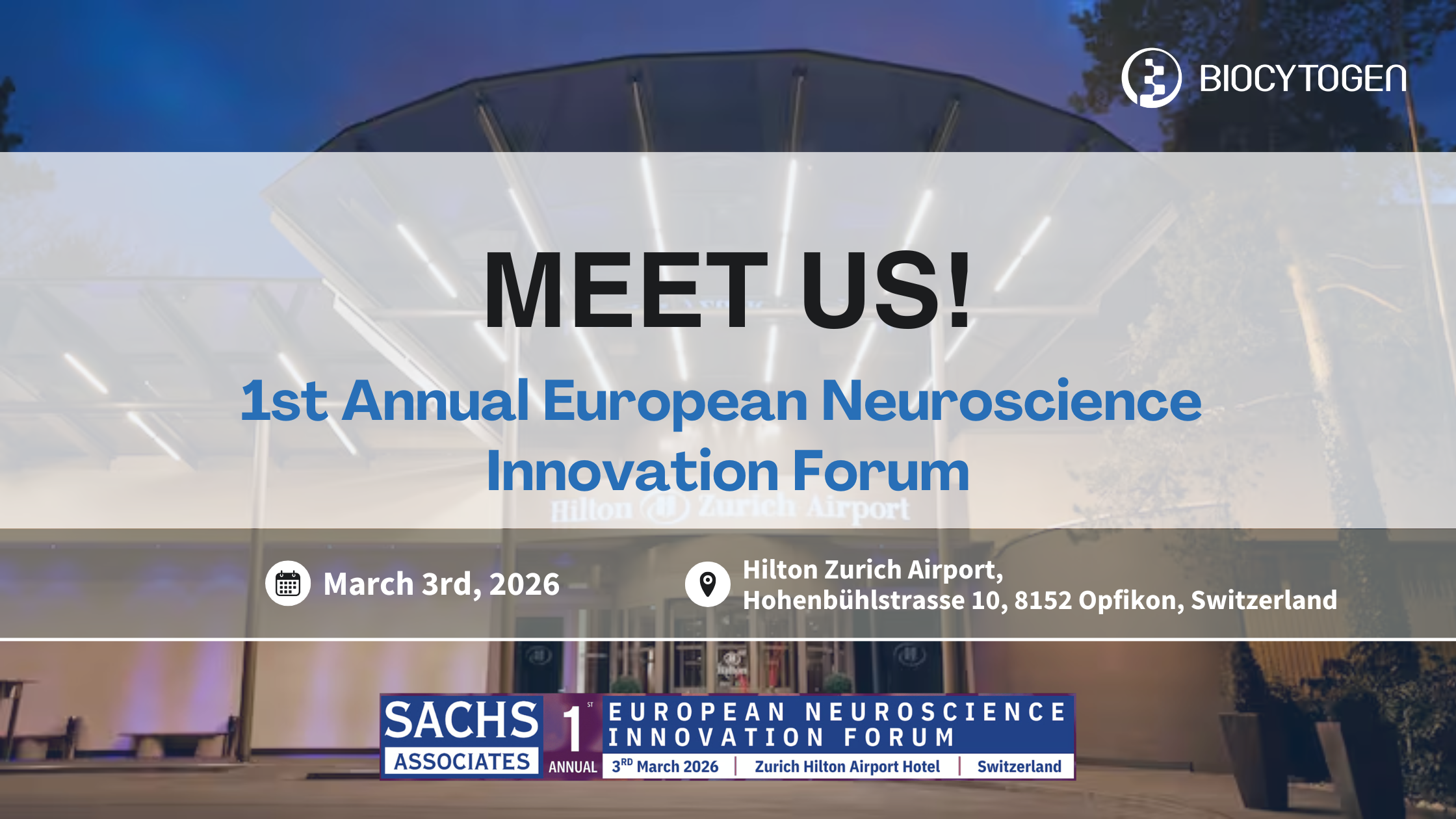Join BIOCYTOGEN at the 1st Annual European Neuroscience Innovation Forum
