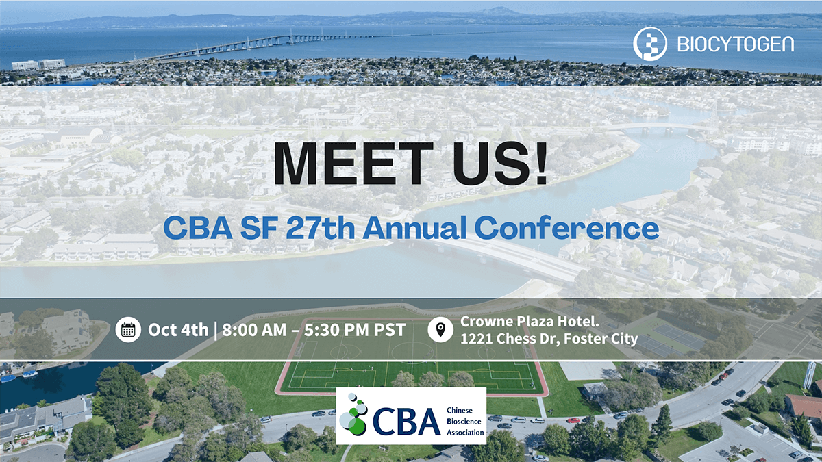 Join BIOCYTOGEN at CBA SF 27th Annual Conference