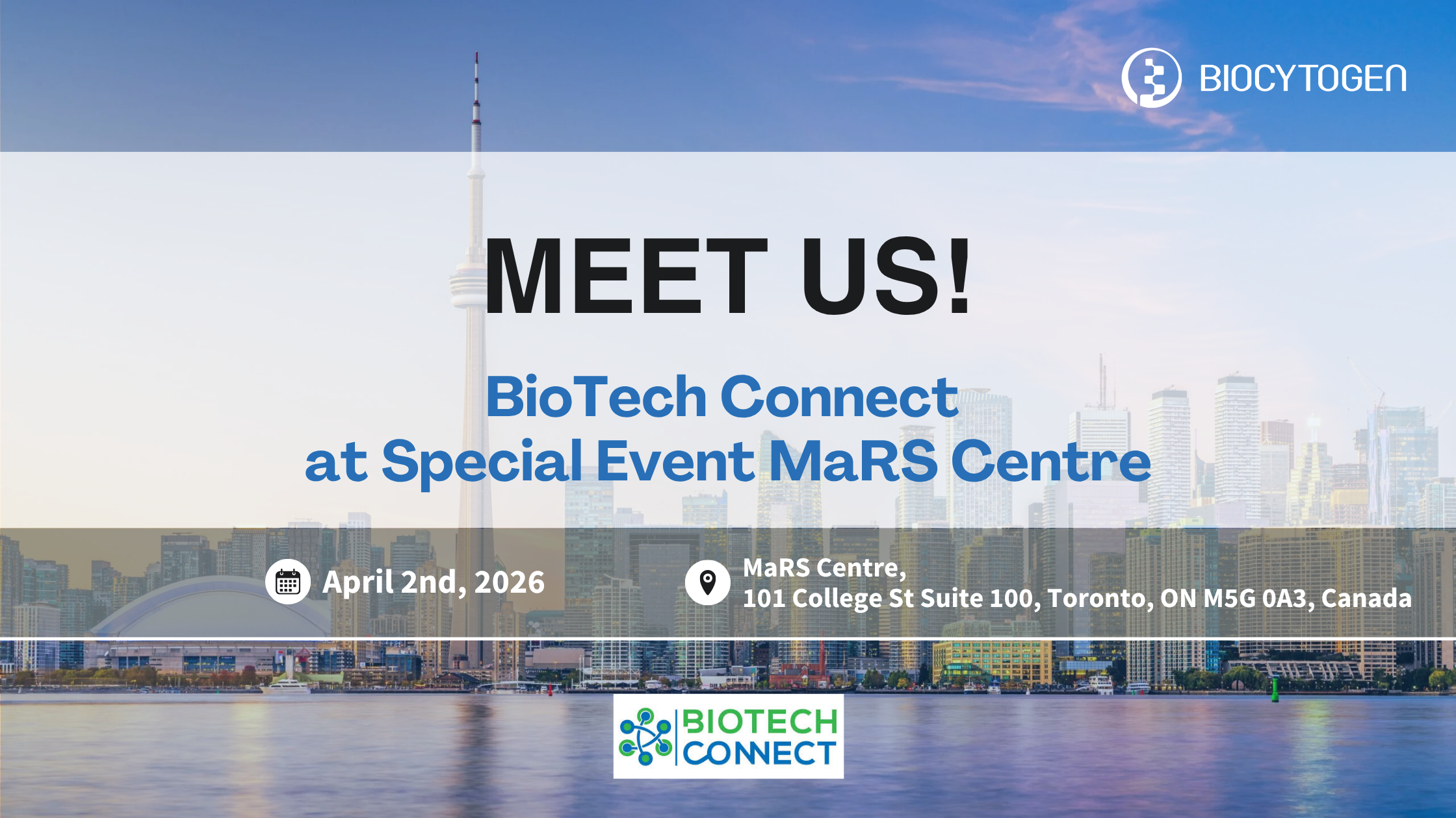 Join BIOCYTOGEN at BioTech Connect at Special Event MaRS Centre