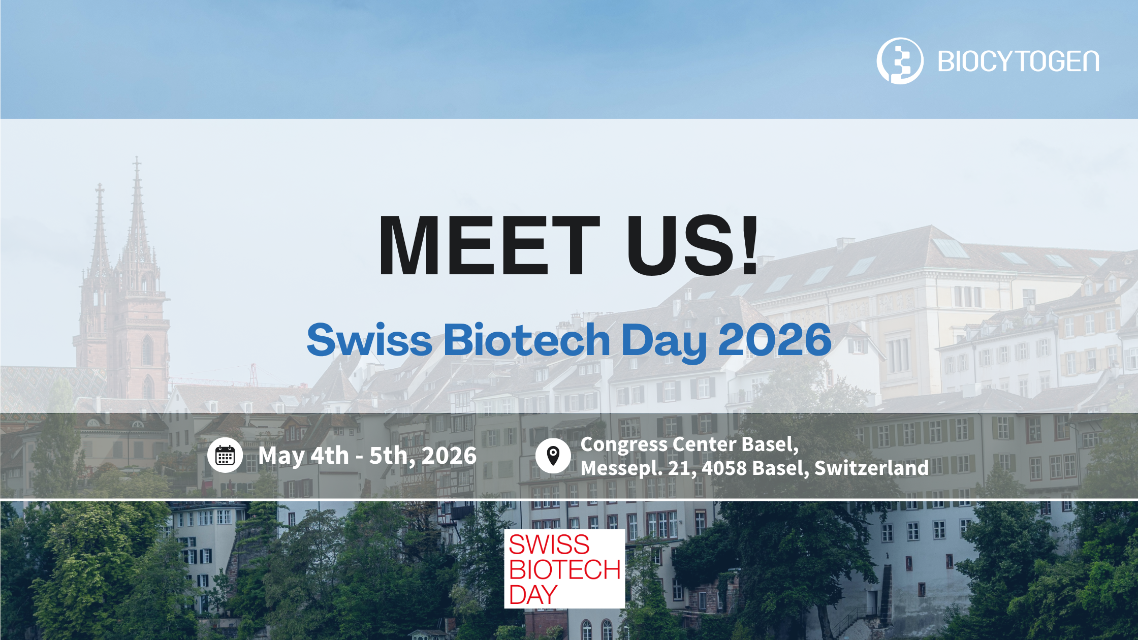 Join BIOCYTOGEN at Swiss Biotech Day 2026
