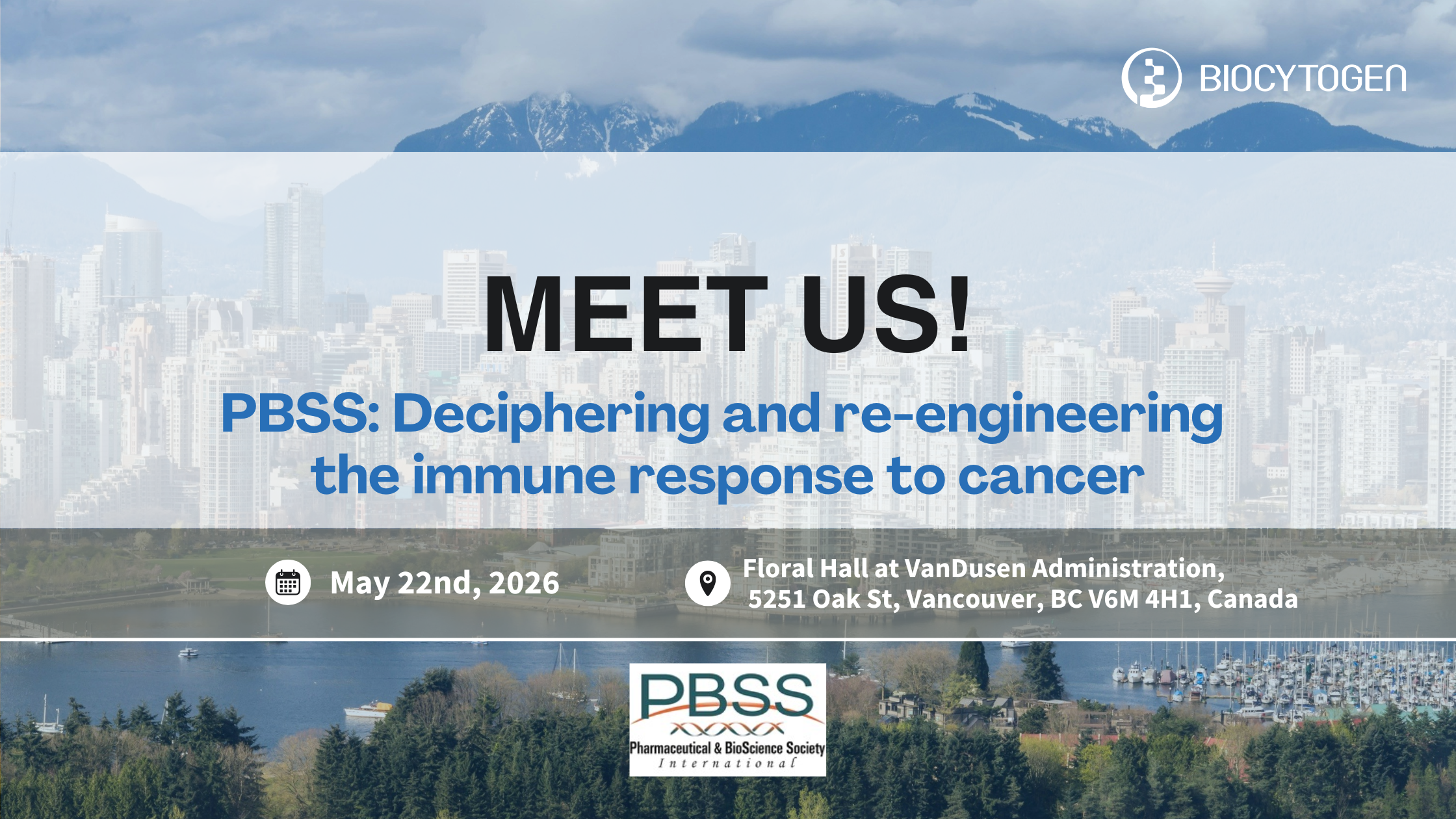 Join BIOCYTOGEN at PBSS: Deciphering and re-engineering the immune response to cancer