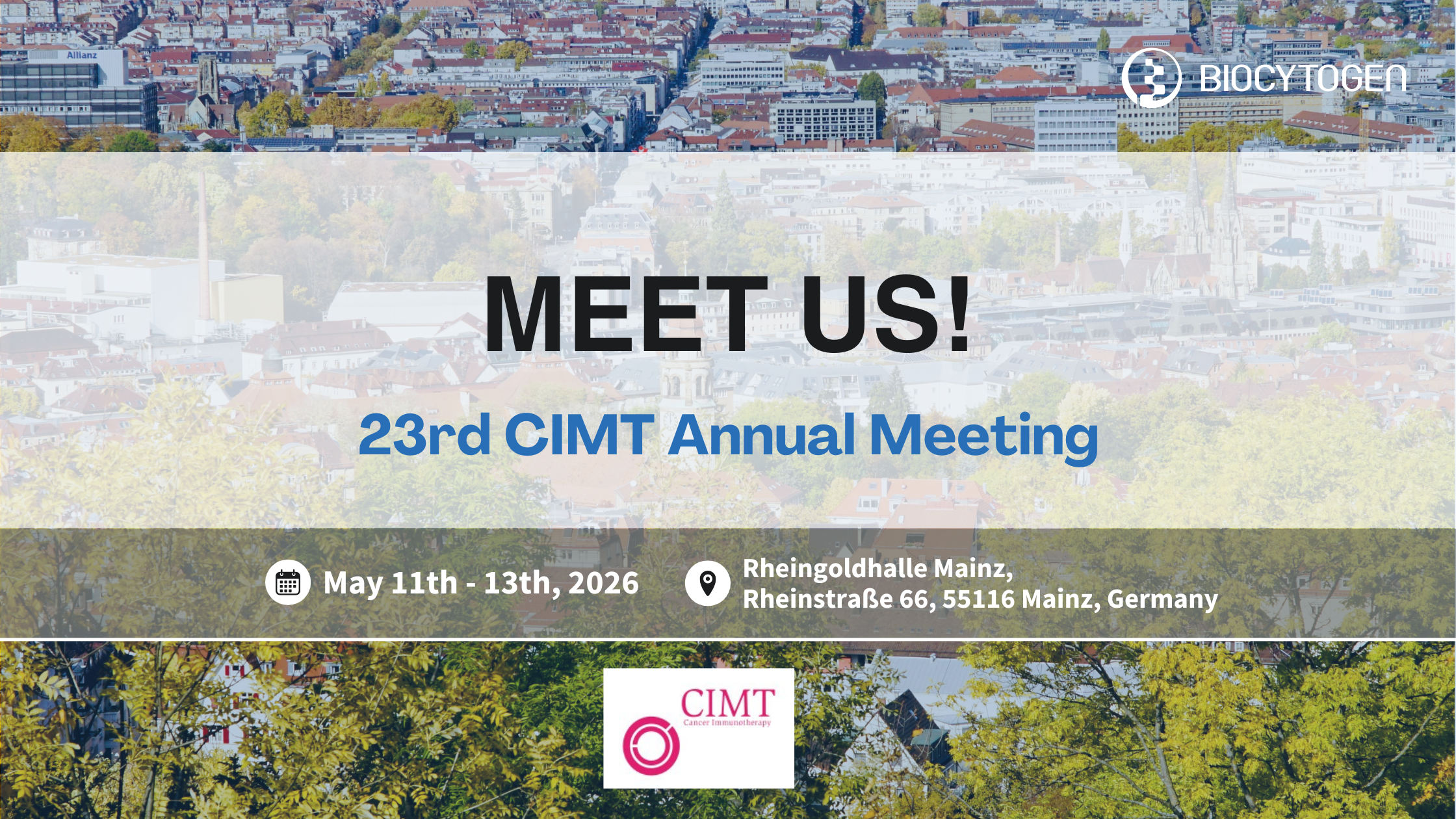 Join BIOCYTOGEN at the 23rd CIMT Annual Meeting