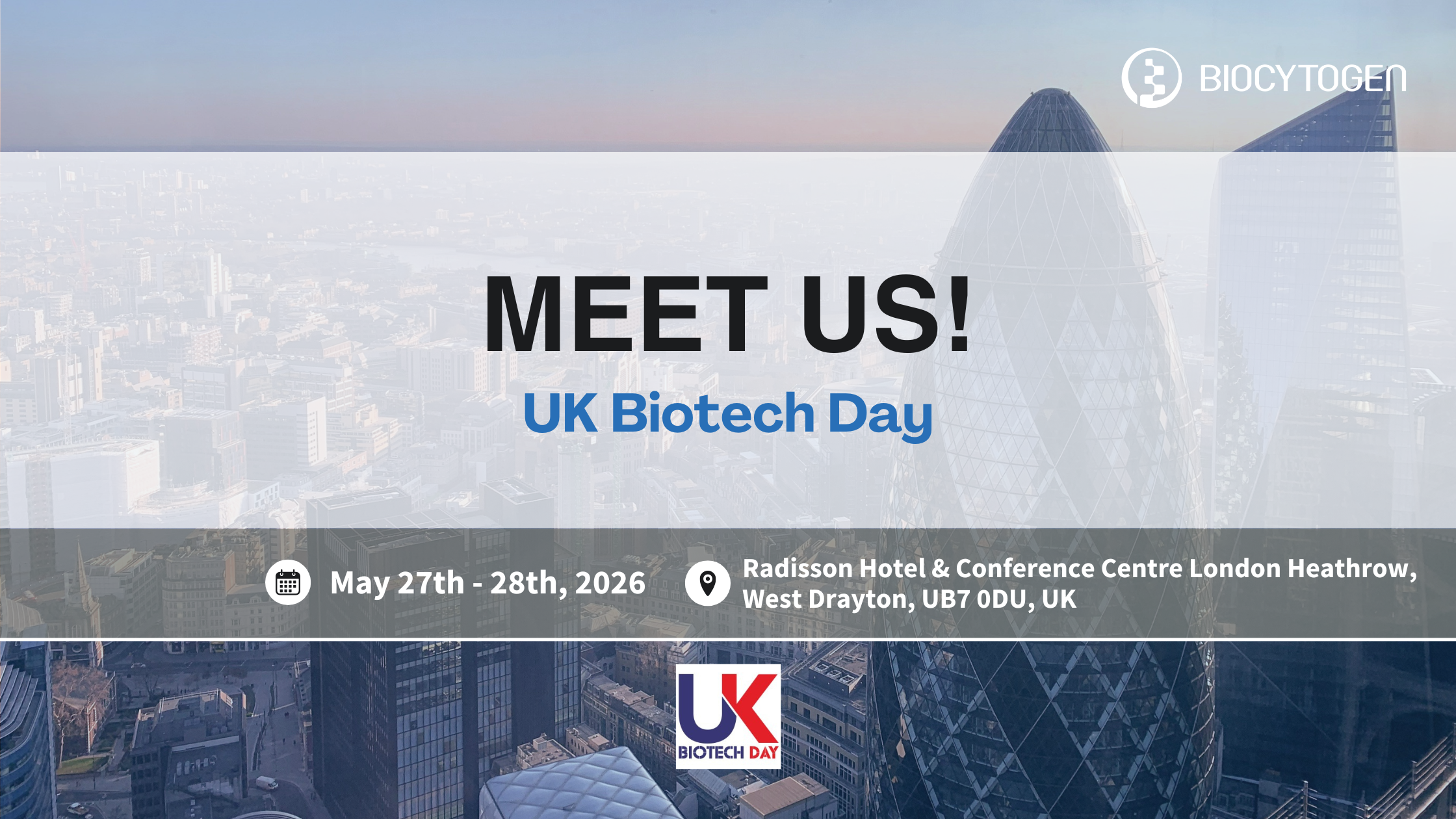 Join BIOCYTOGEN at UK Biotech Day