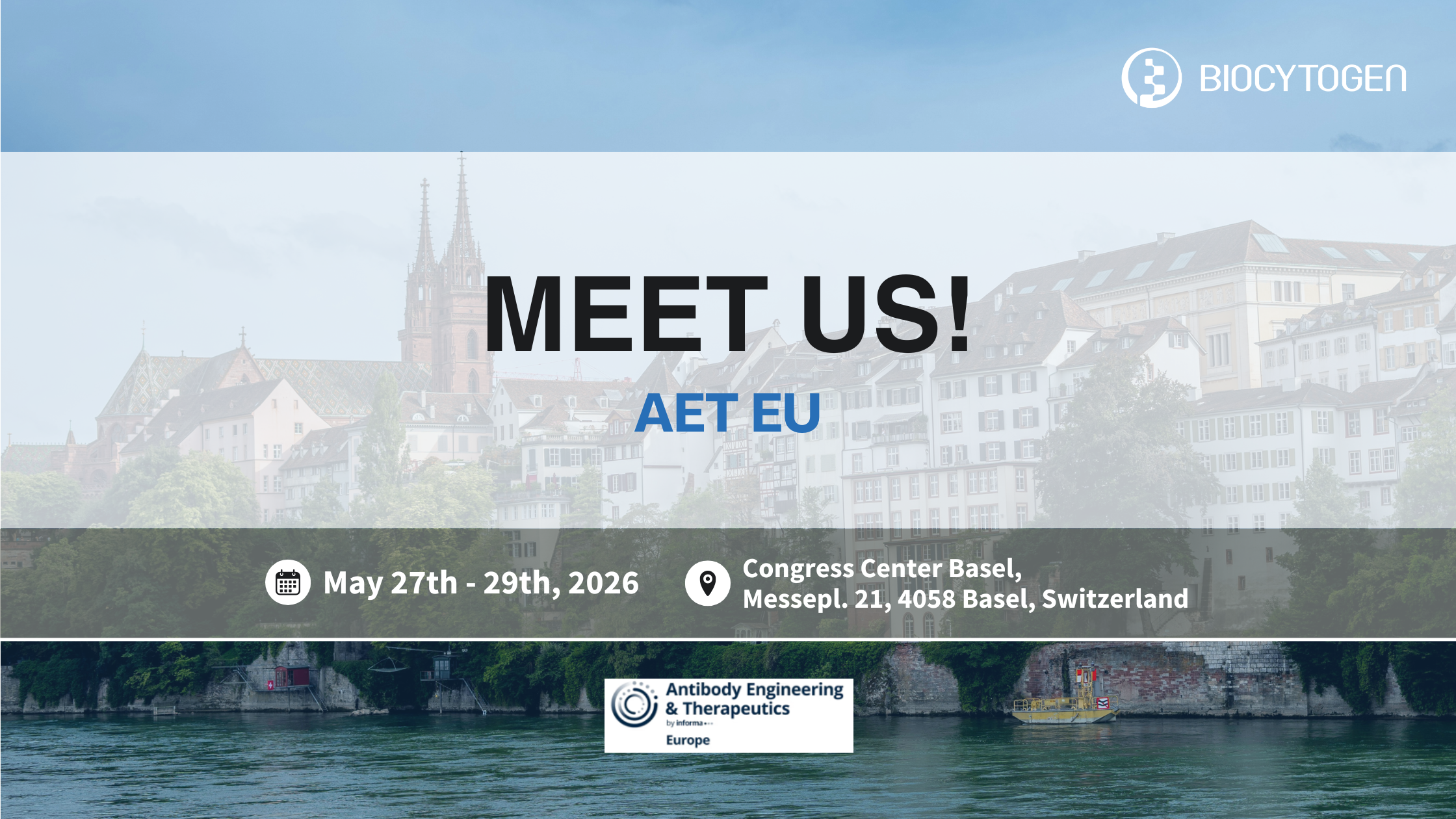 Join BIOCYTOGEN at AET EU