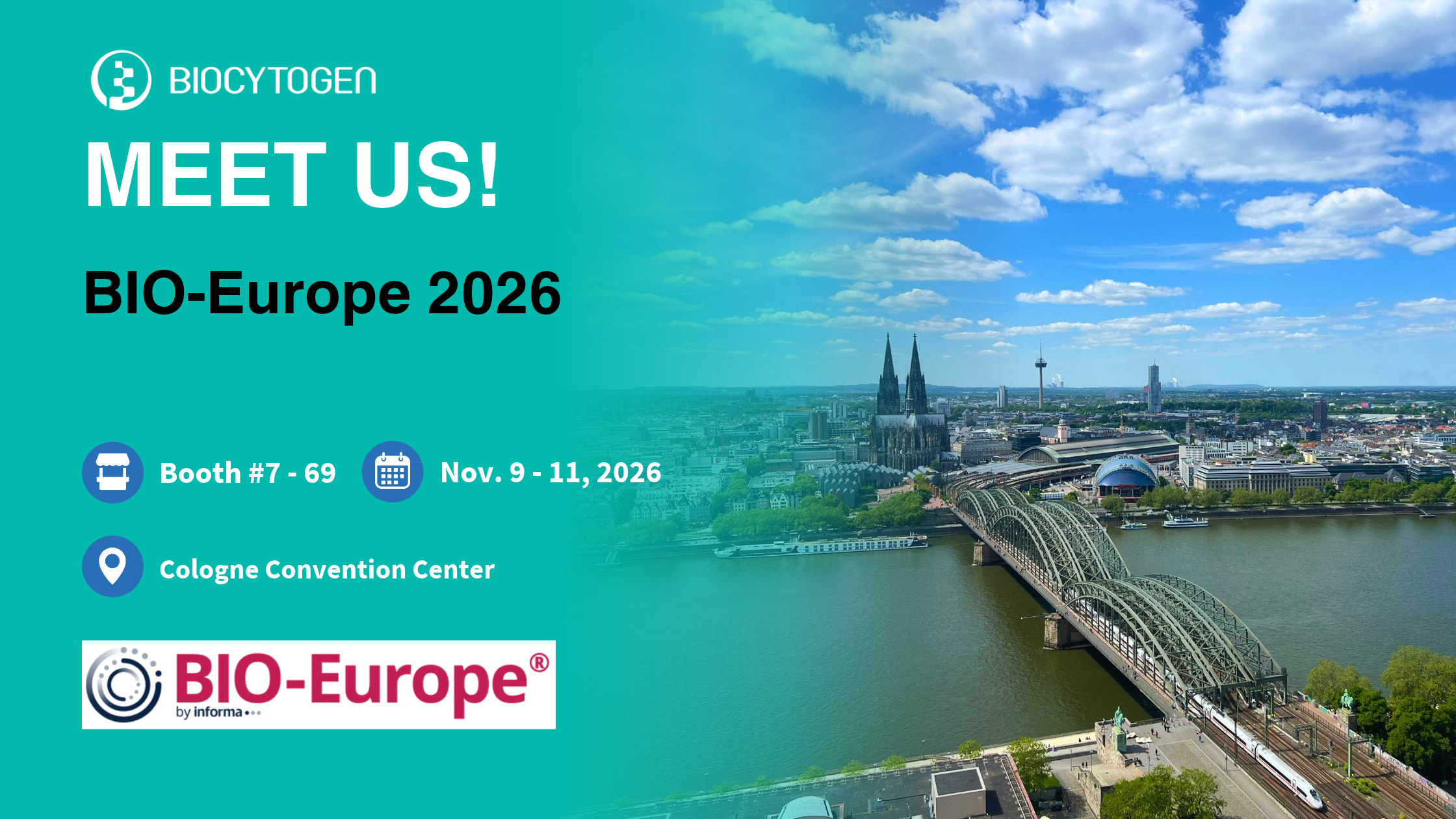 Join BIOCYTOGEN at BIO-Europe