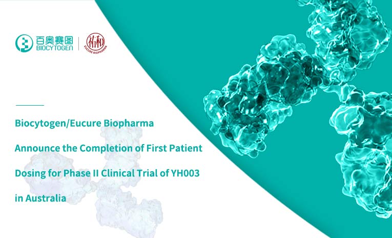 Biocytogen/Eucure Biopharma Announce the Completion of First Patient Dosing for Phase II Clinical Trial of YH003 in Australia