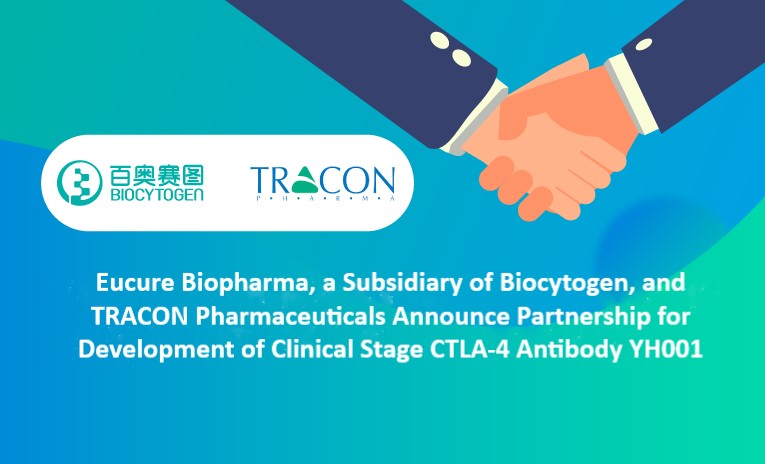 Eucure Biopharma, a Subsidiary of Biocytogen, and TRACON Pharmaceuticals Announce Partnership for Development of Clinical Stage CTLA-4 Antibody YH001