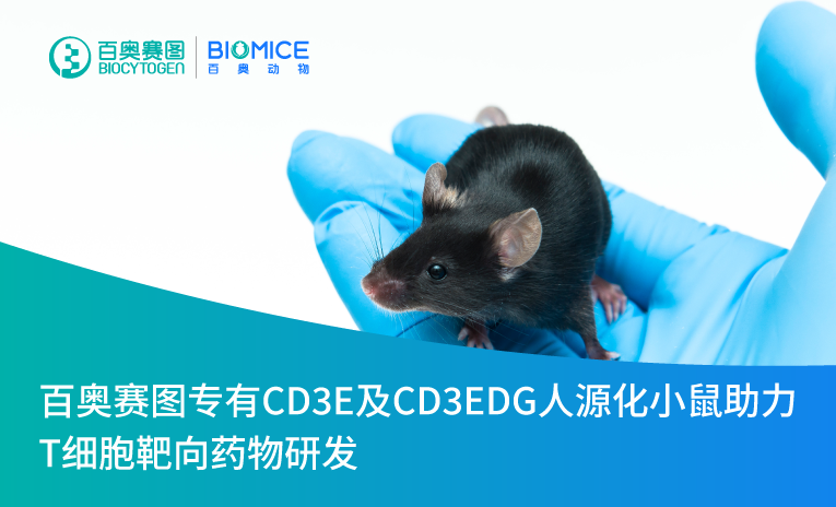 百奥赛图专有CD3E及CD3EDG人源化小鼠动物模型助力T细胞靶向药物研发
