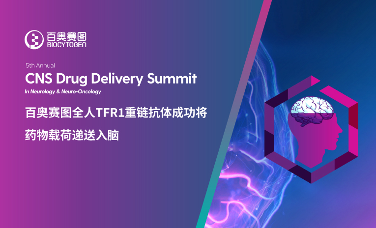CNS Drug Delivery Summit 2023 | 百奥赛图全人TFR1重链抗体成功将药物载荷递送入脑