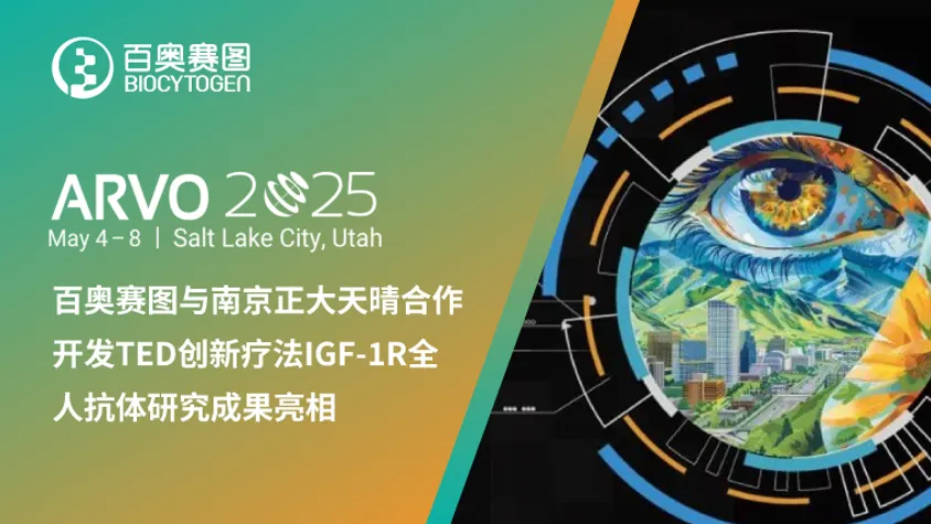 ARVO 2025｜百奥赛图与南京正大天晴合作开发TED创新疗法IGF-1R全人抗体研究成果亮相