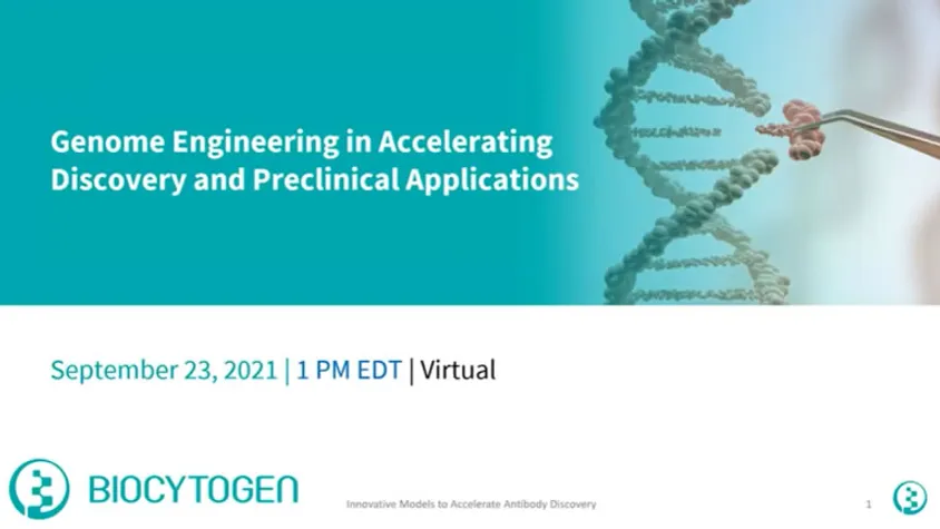 Genome Engineering in Accelerating Discovery and Preclinical Applications