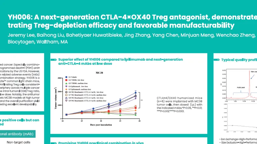 AACR 2025: YH006: a next-generation CTLA-4×OX40 Treg antagonist, demonstrates superior tumor-infiltrating Treg-depletion efficacy and favorable manufacturability