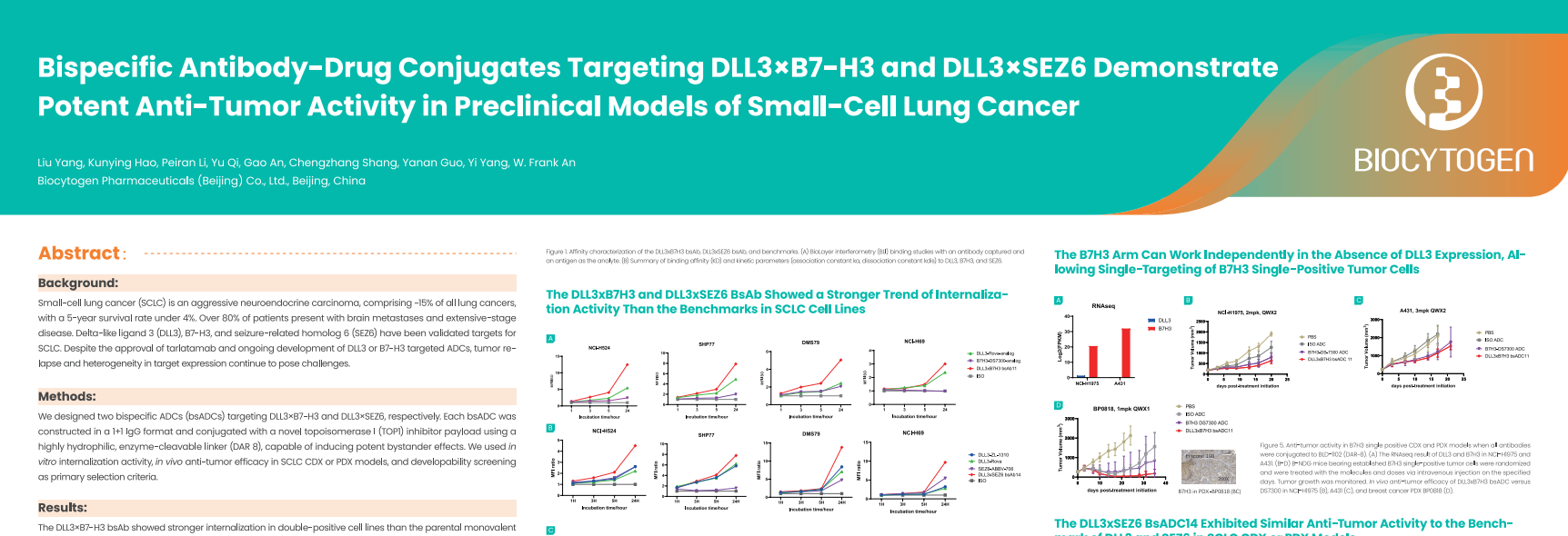 SITC 2025: Bispecific Antibody-Drug Conjugates Targeting DLL3&times;B7-H3 and DLL3&times;SEZ6 Demonstrate Potent Anti-Tumor Activity in Preclinical Models of Small-Cell Lung Cancer
