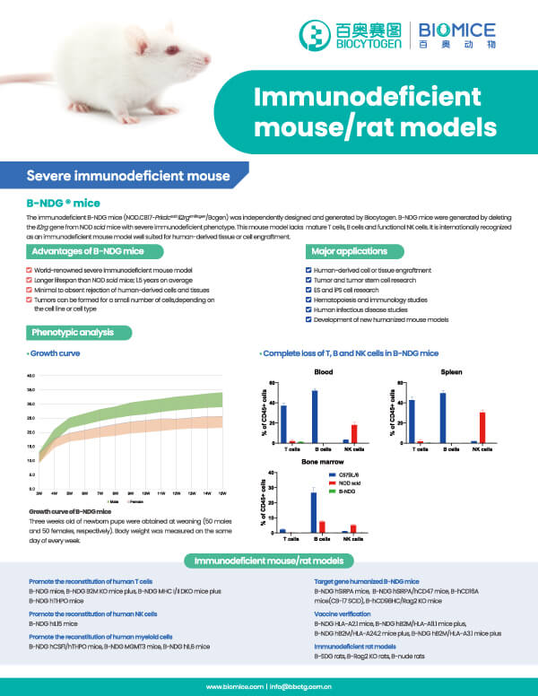 Immunodeficient mouse/rat models